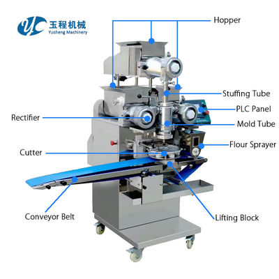 2KW 150g Double Color Cookie Machine Industrial Cookie Press With Three Hopper